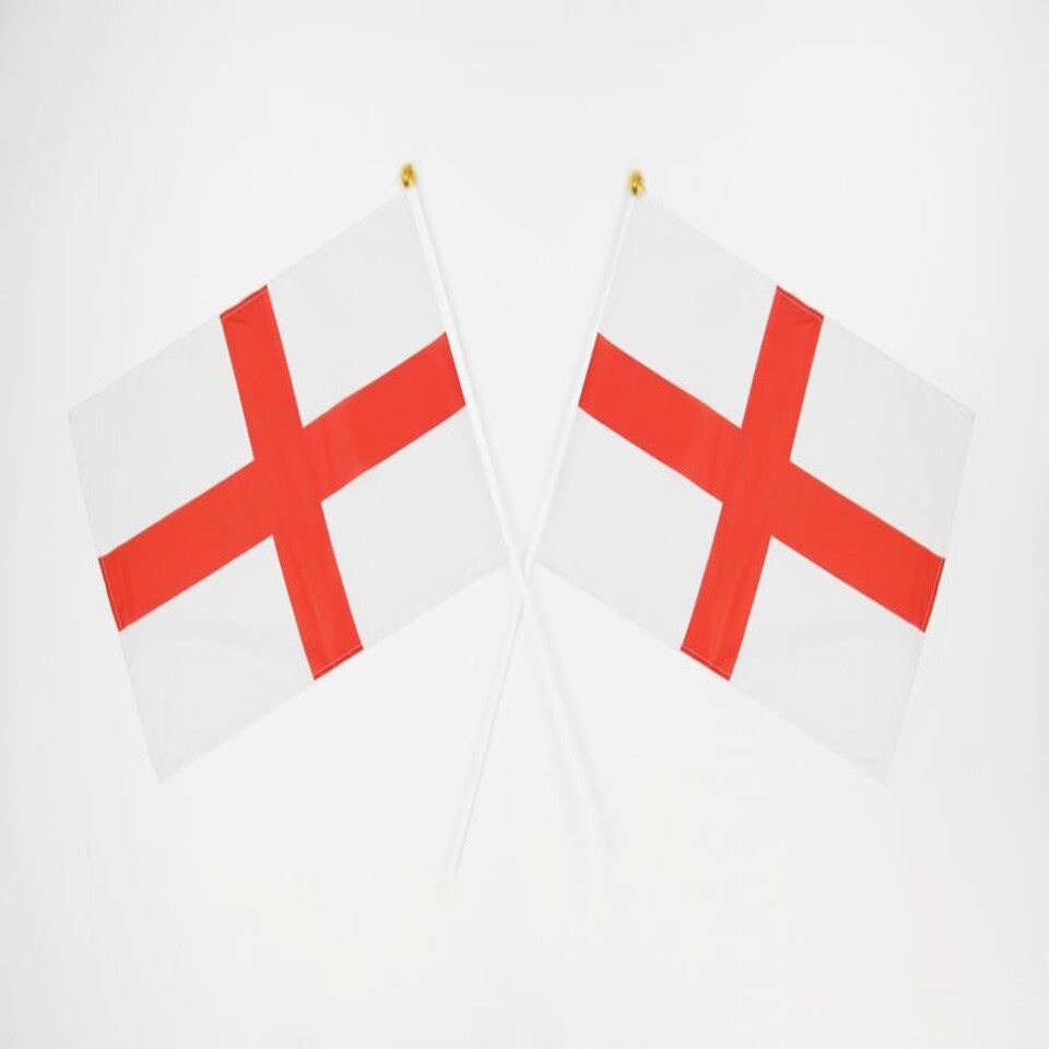 image 1 of St George Hand Flags 10 Pcs Multi