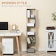 image 3 of HOMCOM 5-Tier Bookshelf Freestanding Bookcase Storage Shelves, Dark Grey
