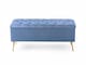 image 1 of 180cm Amara Chesterfield Ottoman Storage Bench - Plush Velvet Shoes Bench - Duck Egg Upholstery Footstool Storage with Legs
