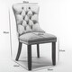 image 10 of Winchester Set of 6 Velvet Dining Chairs with Metal Legs