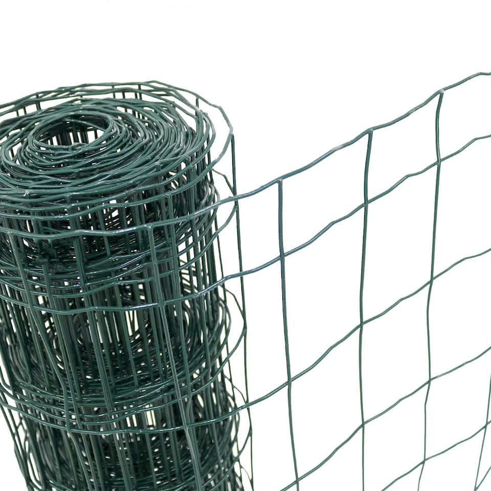 image 1 of 1.2m x 10m Green PVC Coated Galvanised Steel Wire Mesh Fencing | Green | 1