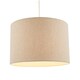 image 2 of Light Taupe Oatmeal Linen Fabric Drum Lamp Shade with Cotton Lining | Cream | Oatmeal | 1