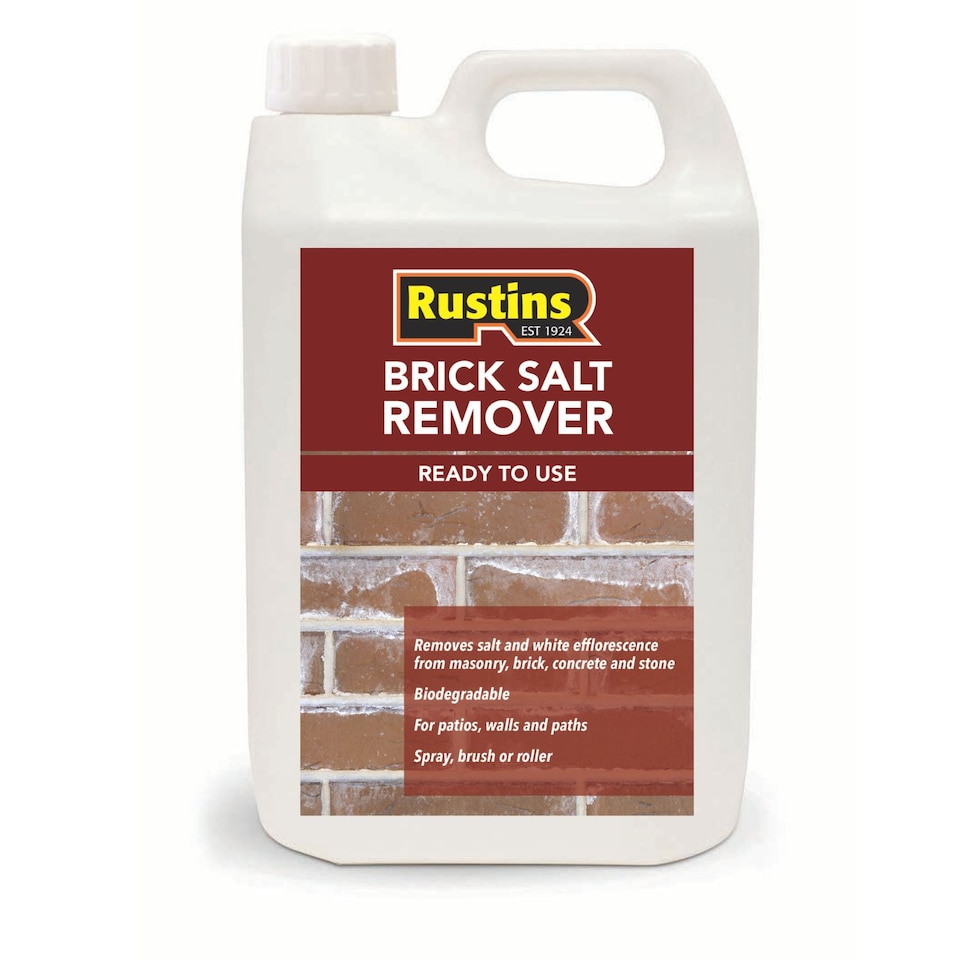 image 1 of Rustins Brick Salt Remover 4L Ready to Use Removes Salt & White Efflorescence