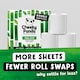 image 5 of Double-Length Bamboo Toilet Paper White | Size: 12 Rolls