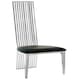 image 2 of Interiors by Premier Silver Finish Dining Chair, Backrest Velvet Office Chair, High Back Dining Chair with Silver Frame