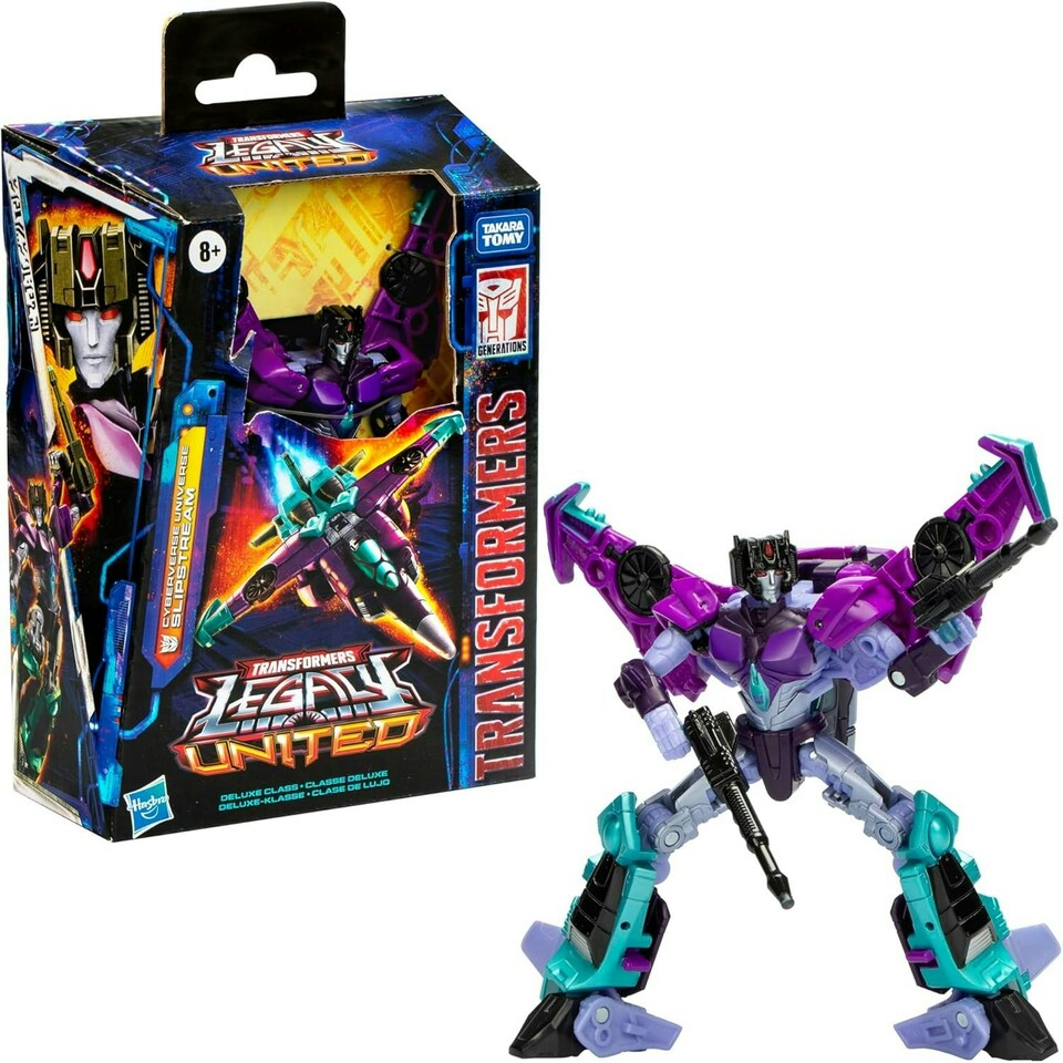 image 1 of Transformers Generations Legacy United Deluxe Class Cyberverse Universe Slipstream Action Figure
