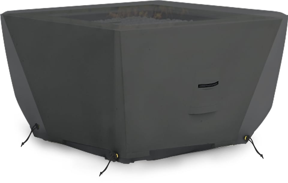 image 1 of Covers&All Outdoor Square Fire Pit Cover, 30 in L x 30 in W x 12 in H, Black