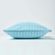 image 2 of Homescapes Cotton Cable Knit Pastel Blue Cushion Cover - 45 x 45 cm | Blue | Blue | 45 x 45 cm