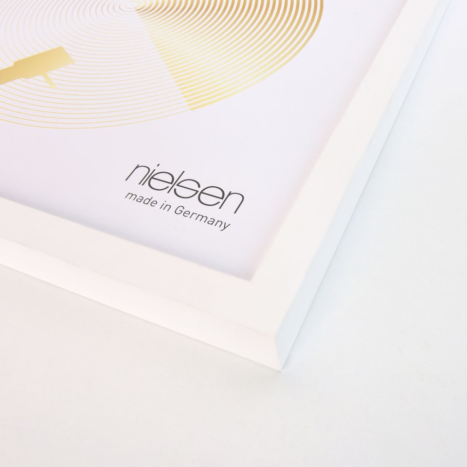 image 1 of Nielsen Vinyl Record Frame - White Wood Frame - Shatterproof Glazing - White - 31.4x31.6cm