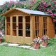 image 1 of Kensington 7 x 10 Feet Double Door with Large Opening Window Summerhouse Brown