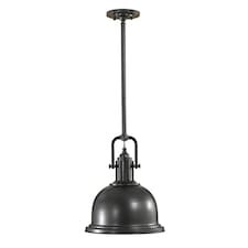 Parker Place 1 Light Dome Ceiling Pendant Dark Bronze, E27