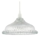 image 1 of Modern Clear Line Ribbed Glass Pendant Light Shade with Moulded Edge
