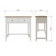 image 1 of Taberno 2 Drawer Dressing Table Linen White White
