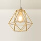 image 4 of ValueLights Modern Geometric Gold Metal Basket Cage Ceiling Pendant Light Shade