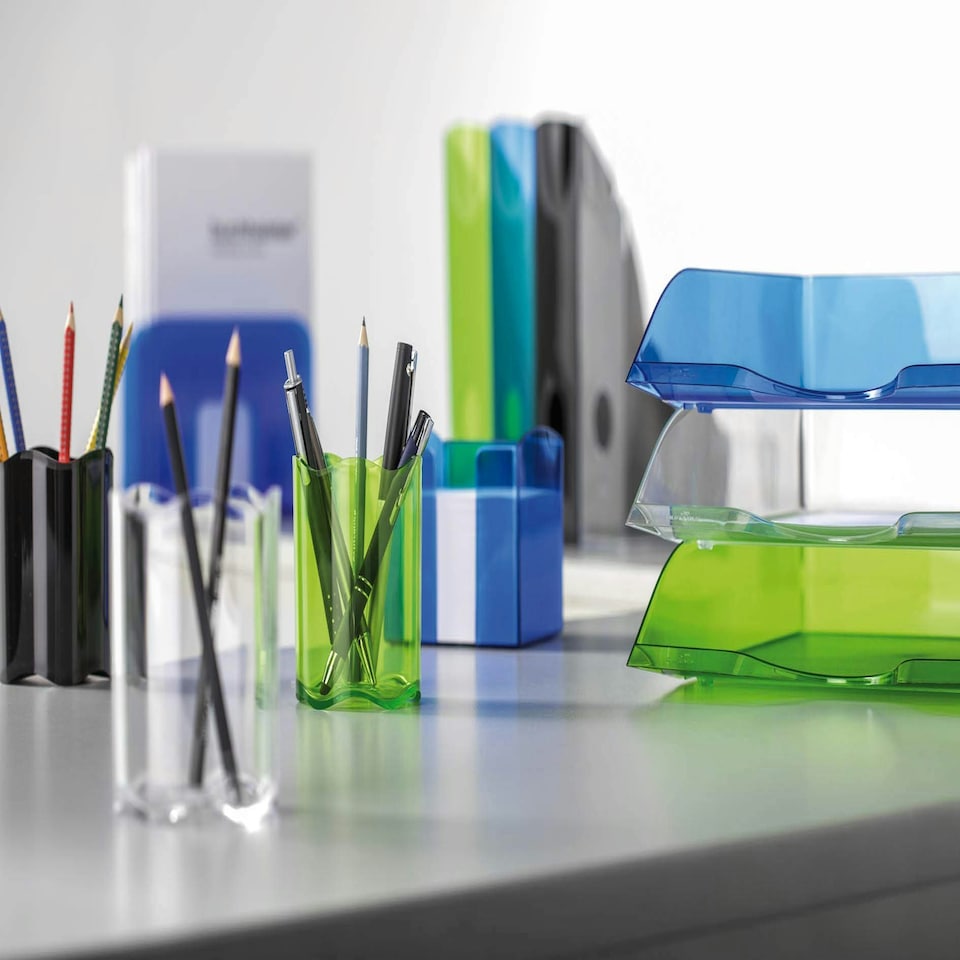 image 1 of Durable Trend Pen Cup - Translucent Light Green