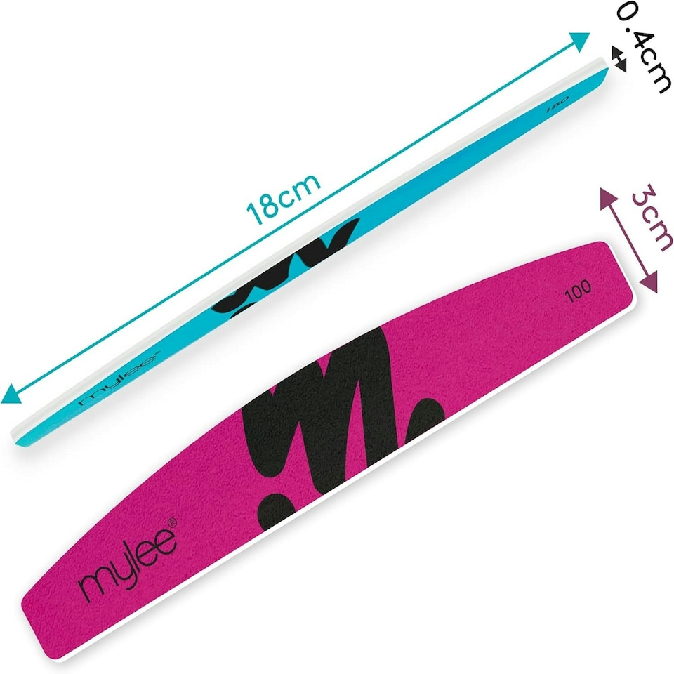 image 1 of Mylee Half Moon Nail Files (Pack of 3)