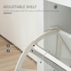 image 5 of HOMCOM 2 Drawer Shoe Cabinet Narrow Shoe Cupboard with Flip Doors
