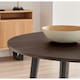 image 2 of Furniturebox Koko Walnut Wood Effect Round Dining Table Black Legs 100cm