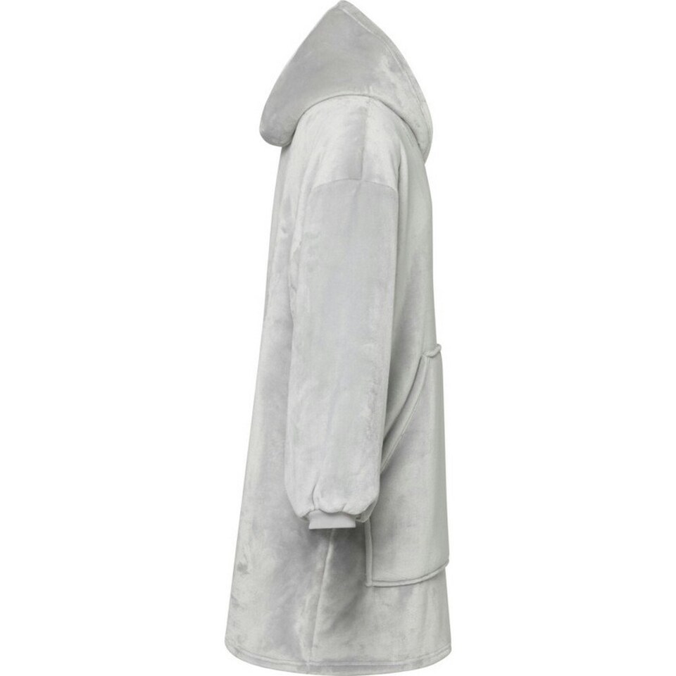 image 1 of Unisex Adult Denali Hoodie Blanket - Grey - One Size Grey