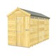 image 1 of 5 x 12 Feet Apex Security Shed - Single Door - Wood - L358 x W147 x H217 cm Brown
