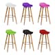image 2 of Interiors by Premier Black Abs Beech Wood Bar Stool, Easy to Clean Kitchen Bar Stool, Footrest Support Bar Stool