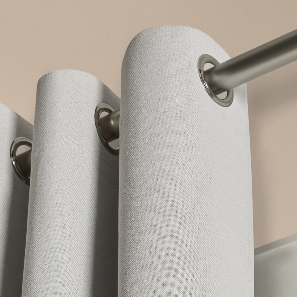 image 1 of OHS Woven Textured Blackout Eyelet Curtains - 66x72 inch | Cream