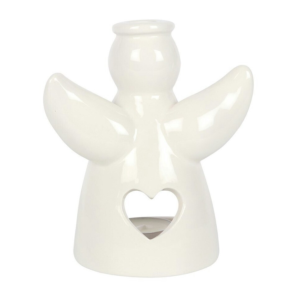 image 1 of Something Different Guardian Angel Candle Holder - White - One Size