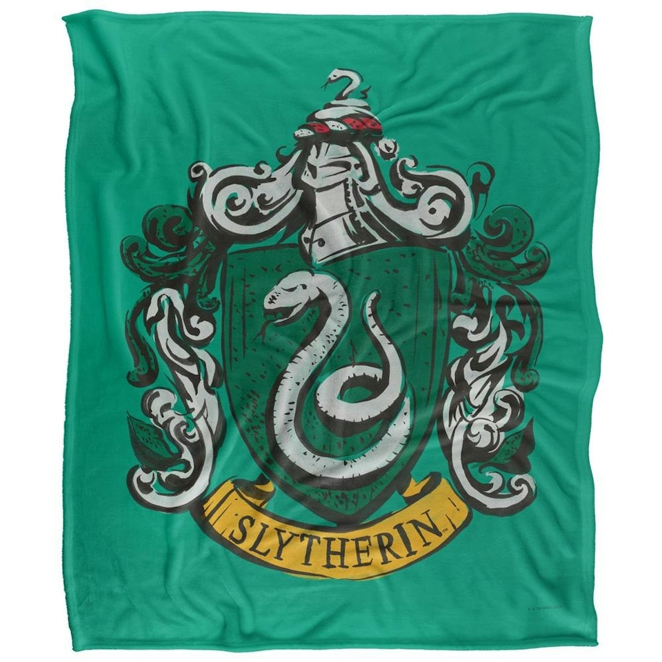 image 1 of Harry Potter Slytherin Painted Blanket - Multicoloured - One Size