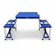image 5 of Portable Folding Outdoor Picnic Table and Bench Set 4 Seats | Blue