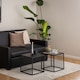 image 4 of Strington Side Table in Black with Glass Top