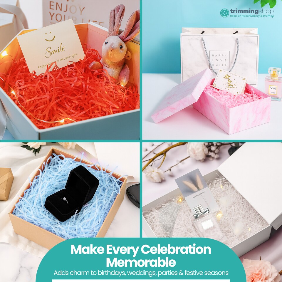 image 1 of Shredded Tissue Paper, Decorative Gift Packaging Hamper Filler - 200G