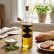image 2 of 2 In 1 Glass Olive Oil And Vinegar Cruet Dispenser Bottle Dual Chamber