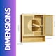 image 8 of Wooden Bathroom Wall-Mounted Storage Cabinet Organiser Natural Brown Brown