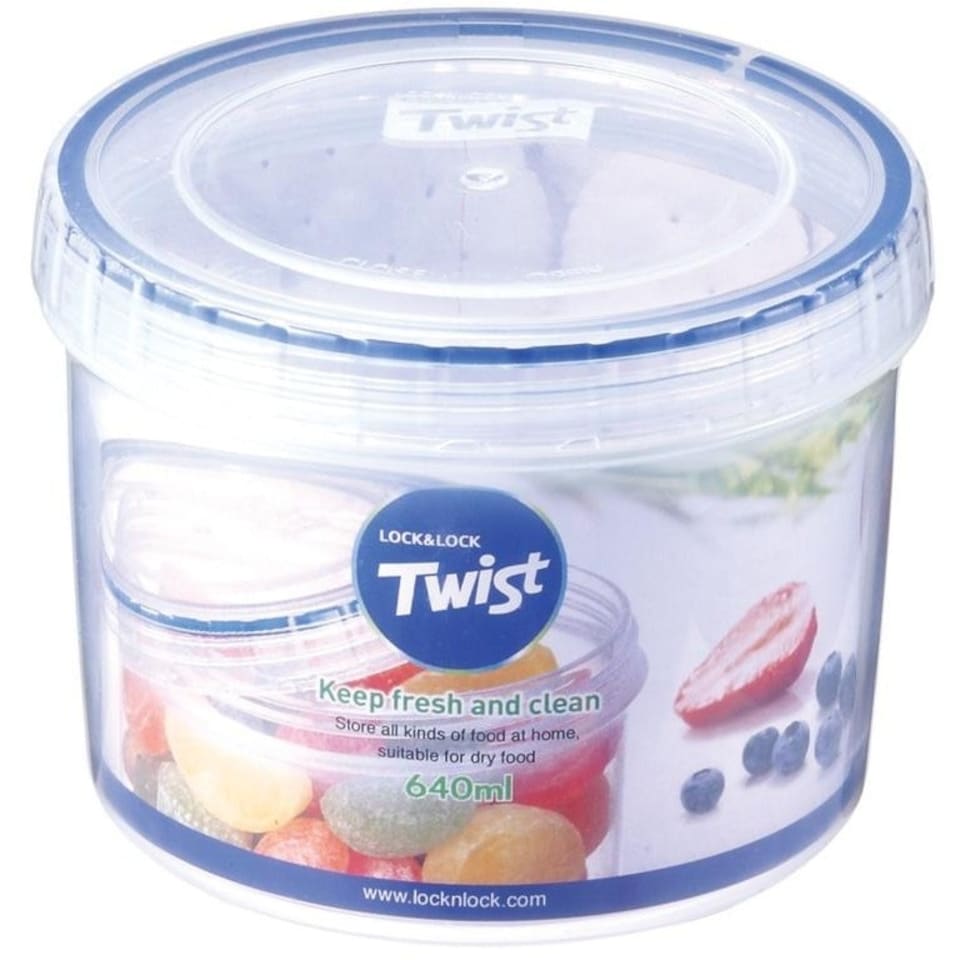 Lock & Lock Round Twist Lock Detail Food Container - Clear - One Size