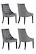 image 1 of Set of 4 Dark Grey Windsor  Velvet Dining Chair Ergonomic Scoop Knockerback & Button Tufted Wood Legs | Grey | Dark Grey