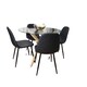 image 1 of Forest Round Glass Table + 4 Black gem Black