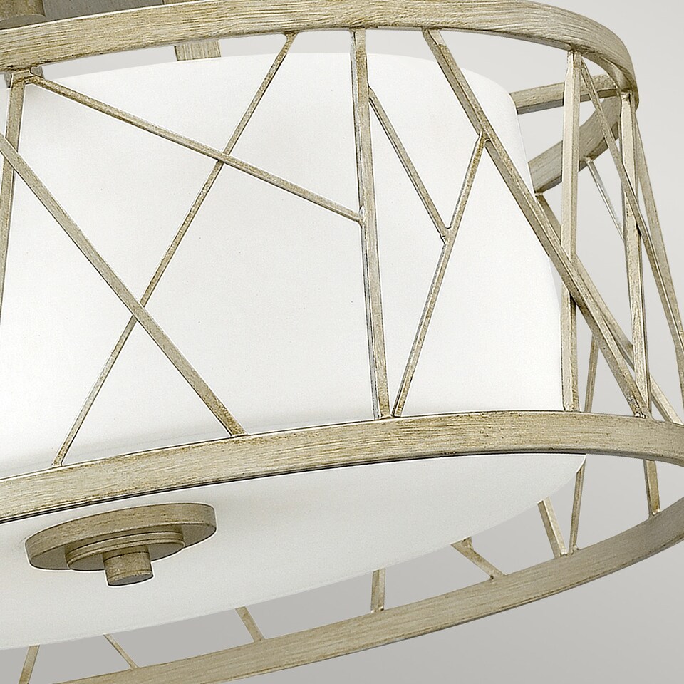 image 1 of Nest 3 Light Semi Flush Ceiling Light Silver Leaf, E27