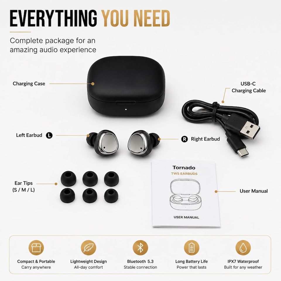 image 1 of Tornado Wireless Headphones for Mobile Phones and Entertainment
