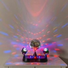 ValueLights Disco Sky Light Projector Black Illuminated Decoration and Integrated LED 5W Neutral White Bulb