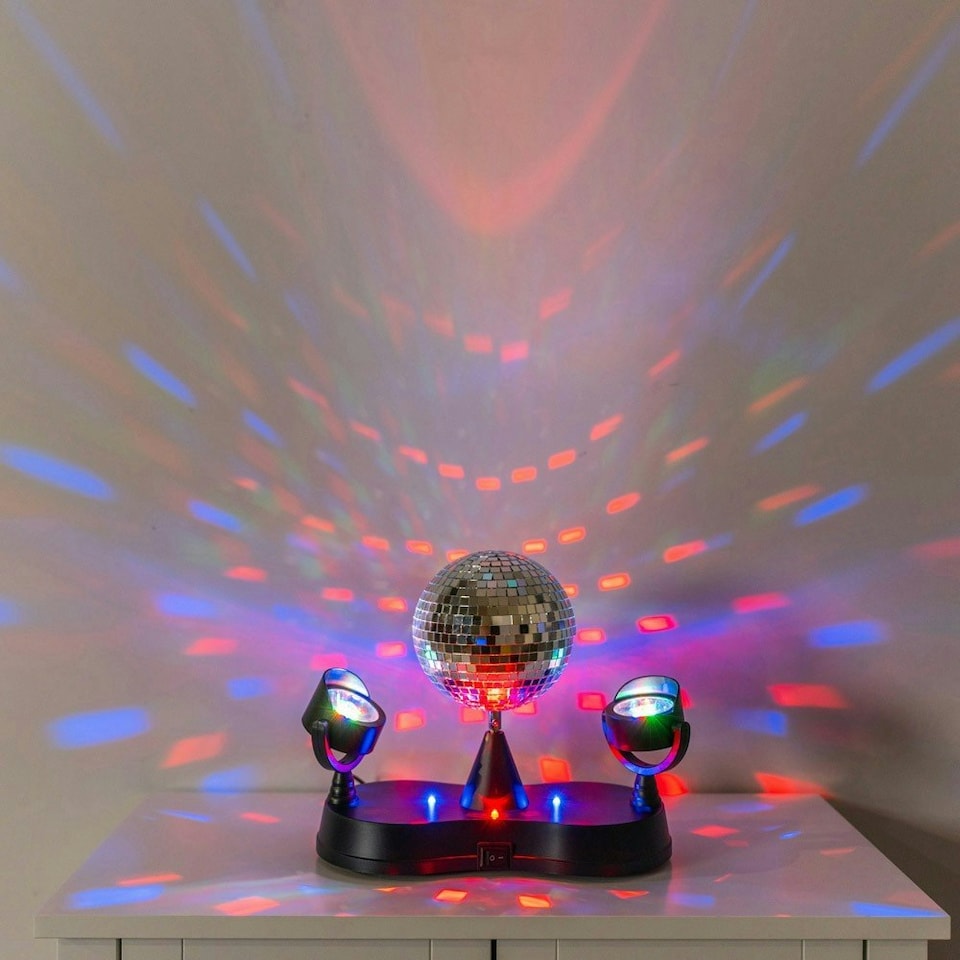 image 1 of ValueLights Disco Sky Light Projector Black Illuminated Decoration and Integrated LED 5W Neutral White Bulb