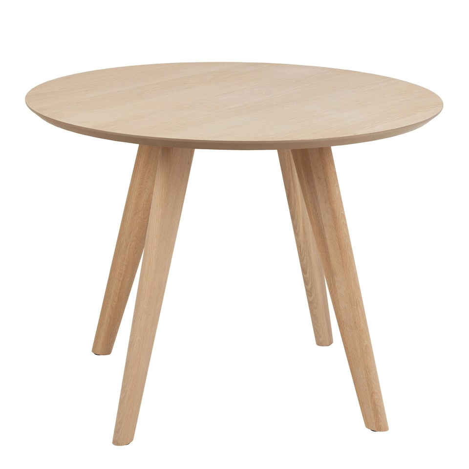 image 1 of Townsville Round Dining Table in White and Oak