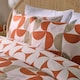 image 3 of OHS Moroccan Abstract Microfibre Duvet Cover with Pillowcase Bedding Set | Orange | Rust | King