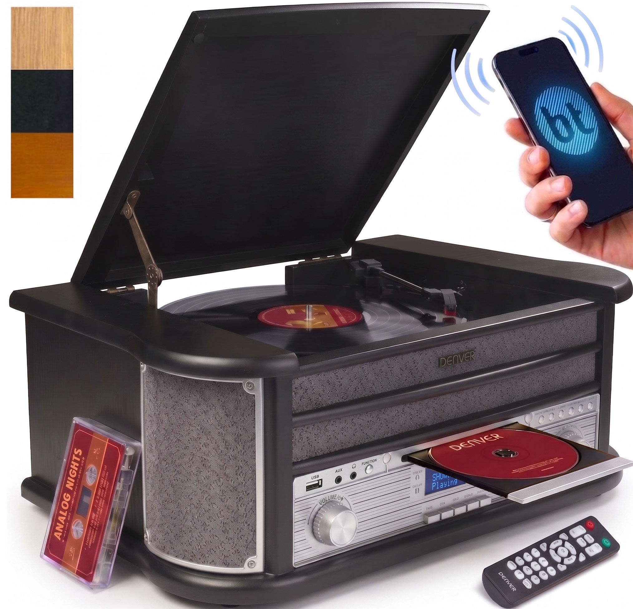 ボブ・ディラン　Denver 1988 (2CD) Denver 9-in-1 Retro Vintage DAB Bluetooth Wooden Radio Record