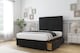 image 4 of Sloomy Manhattan Black Plush Divan Bed Base 4 Drawers With 54 Inch Floor Standing Headboard | Black | Black | Double | 1