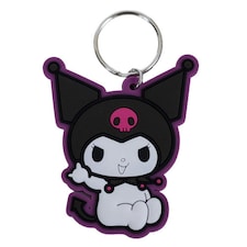 Sanrio Rock Hand PVC Kuromi Keyring - Multicoloured - 65mm x 55mm