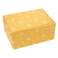 Snowflake Print Christmas Clear Cellophane Gift Wrapping Roll 2m