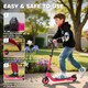 image 3 of HOMCOM 120W Electric Scooter w/ Rear Break - Pink