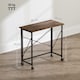 image 3 of HOMCOM Small Folding Desk, 80 cm Foldable Computer Desk on Wheels for Small Space, Easy Assembly, Space Saving Writing Table for Home Office, Bedroom, Rustic Brown