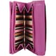 image 3 of London Leathergoods Womens Tri Fold Money Holder Magnetic Flap Purse Wallet | Pink | Cerise