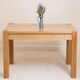 image 3 of Kuba Large Oak Dining Table with 8 Lola Burgundy Leather Chairs Red